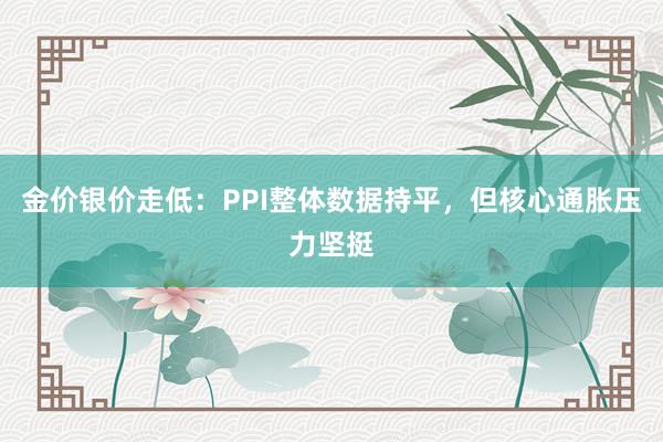 金价银价走低：PPI整体数据持平，但核心通胀压力坚挺