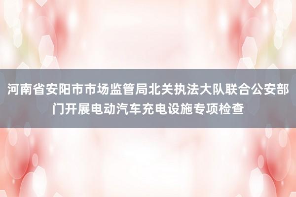 河南省安阳市市场监管局北关执法大队联合公安部门开展电动汽车充电设施专项检查