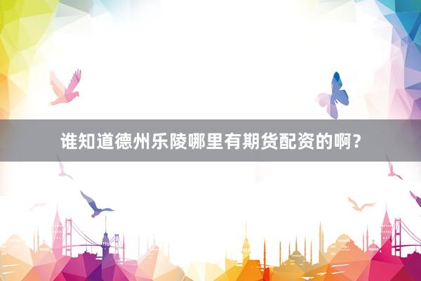 谁知道德州乐陵哪里有期货配资的啊？