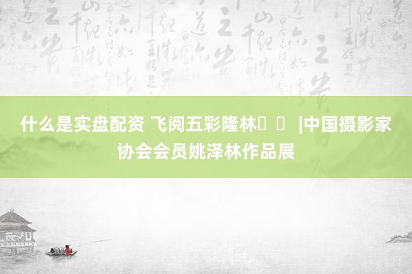 什么是实盘配资 飞阅五彩隆林‌⑮ |中国摄影家协会会员姚泽林作品展