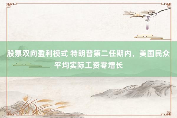 股票双向盈利模式 特朗普第二任期内，美国民众平均实际工资零增长